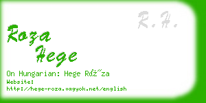 roza hege business card